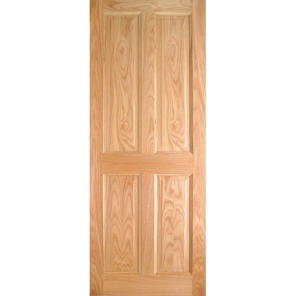 Lawrence Pre-Finished Oak 4-Panel Engineered Door 78 x 28