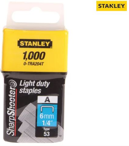 STANLEY LIGHT DUTY STAPLE 6mm