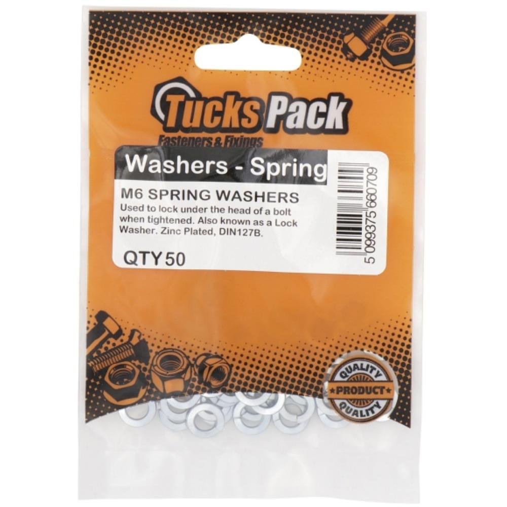 Tucks M6 Heavy Pattern Spring Washer Zinc Plated