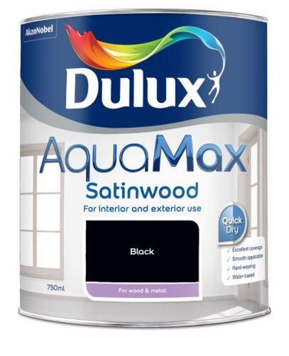 DUX AQUAMAX SATINWOOD BLACK 750ML
