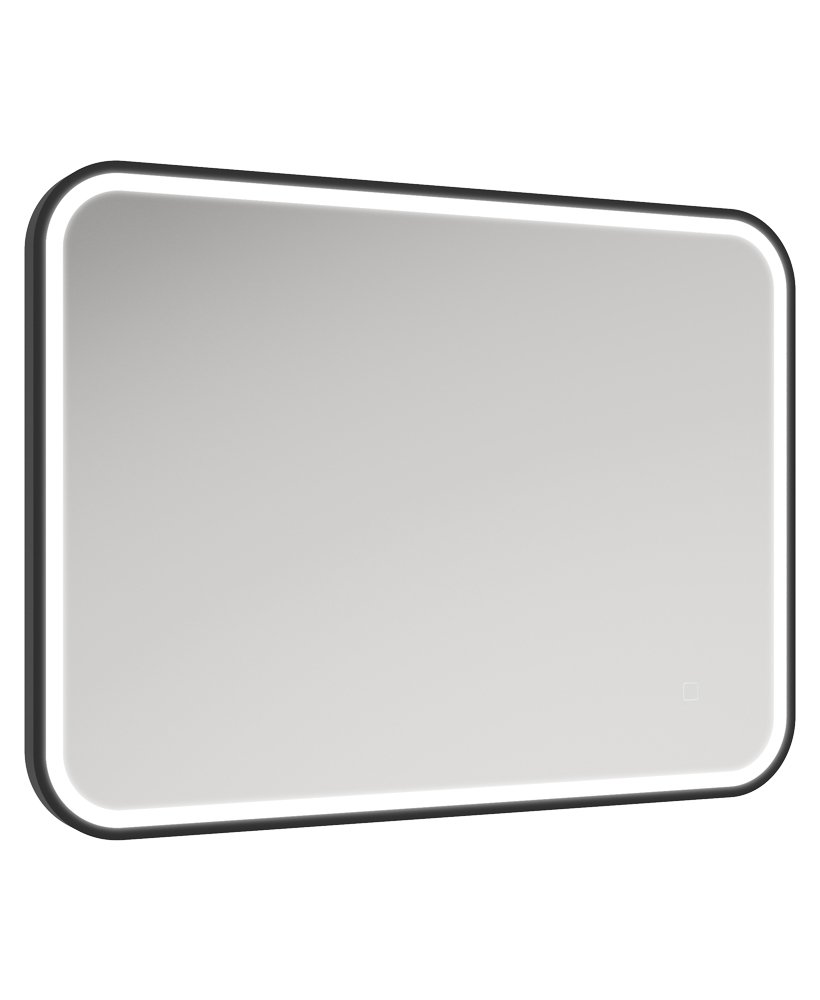 ASTRID Beam Illuminated 600x800mm Metal Frame Rectangle Mirror Matt Black