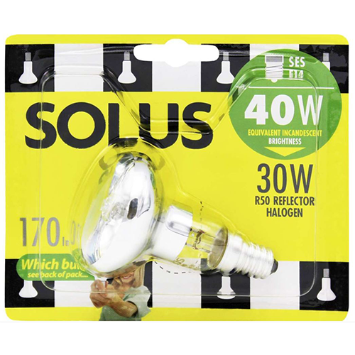 SOLUS 40W=30W SES R50 HALOGEN ENERGY SAVERR