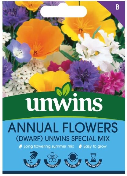 ANNUAL FLOWERS DWARF UNWINS SPECIAL MIX