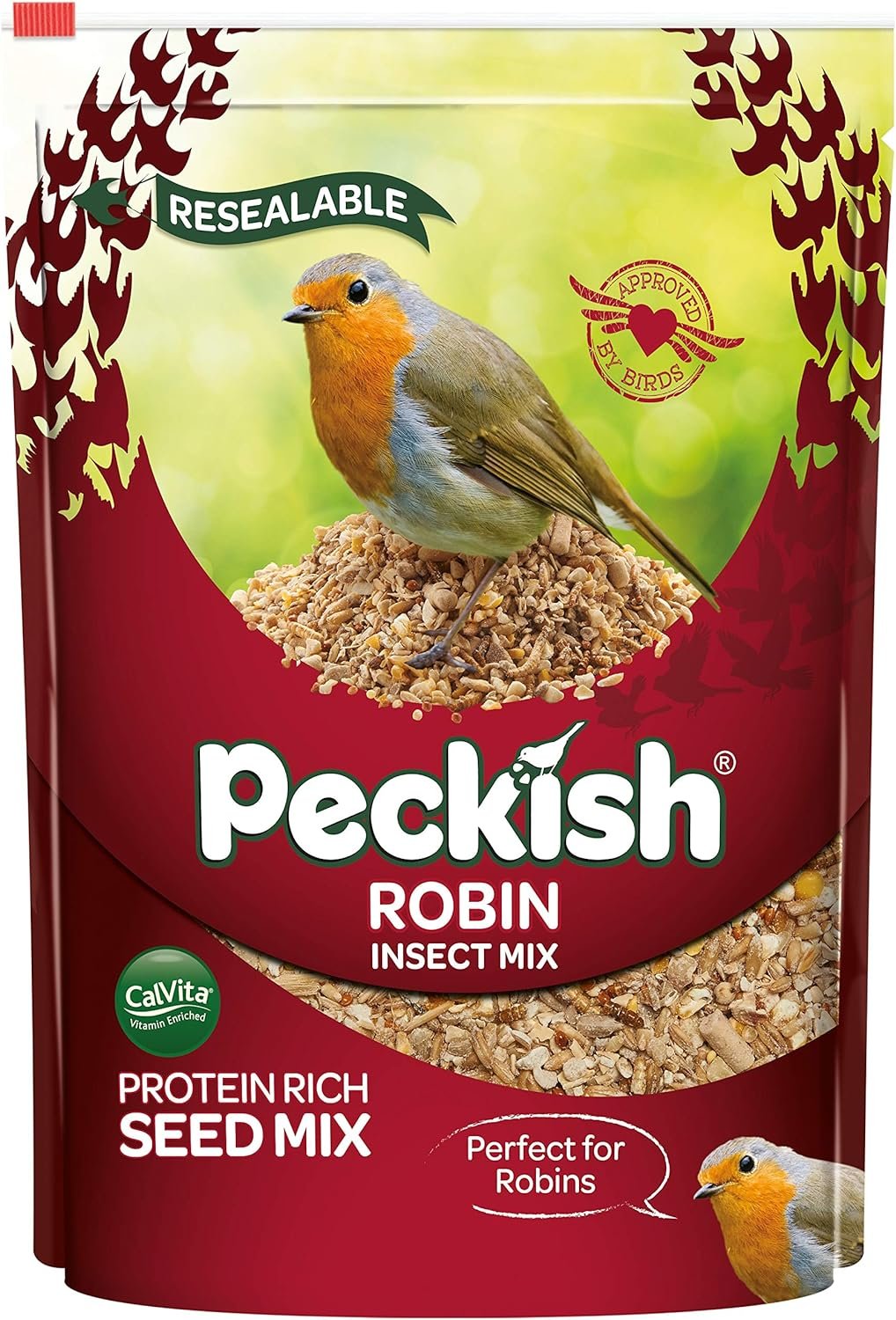 PECKISH ROBIN BIRD SEED & INSECT MIX 1KG