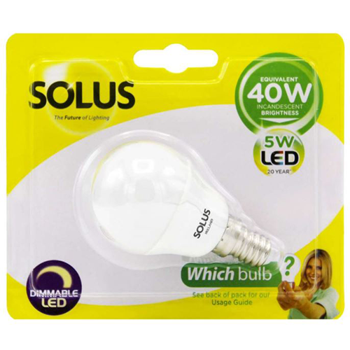 SOLUS 40W = 6W SES ROUND LED DImm SMD