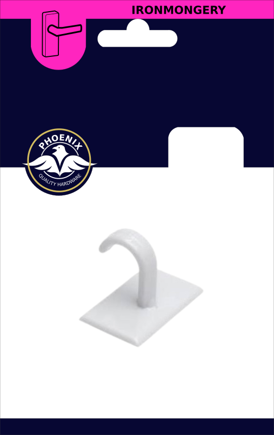 SELF ADHESIVE CUP HOOK WHITE (2)