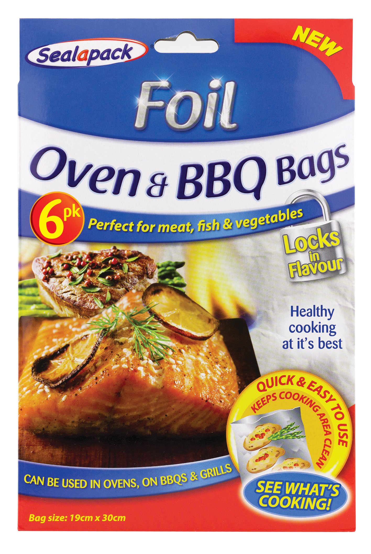 SEAL A PACK OVEN AND BBQ BAG 6PK