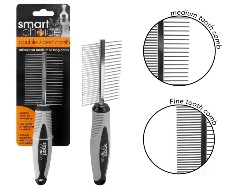 SMART CHOICE DOUBLE SIDED GROOMING COMB